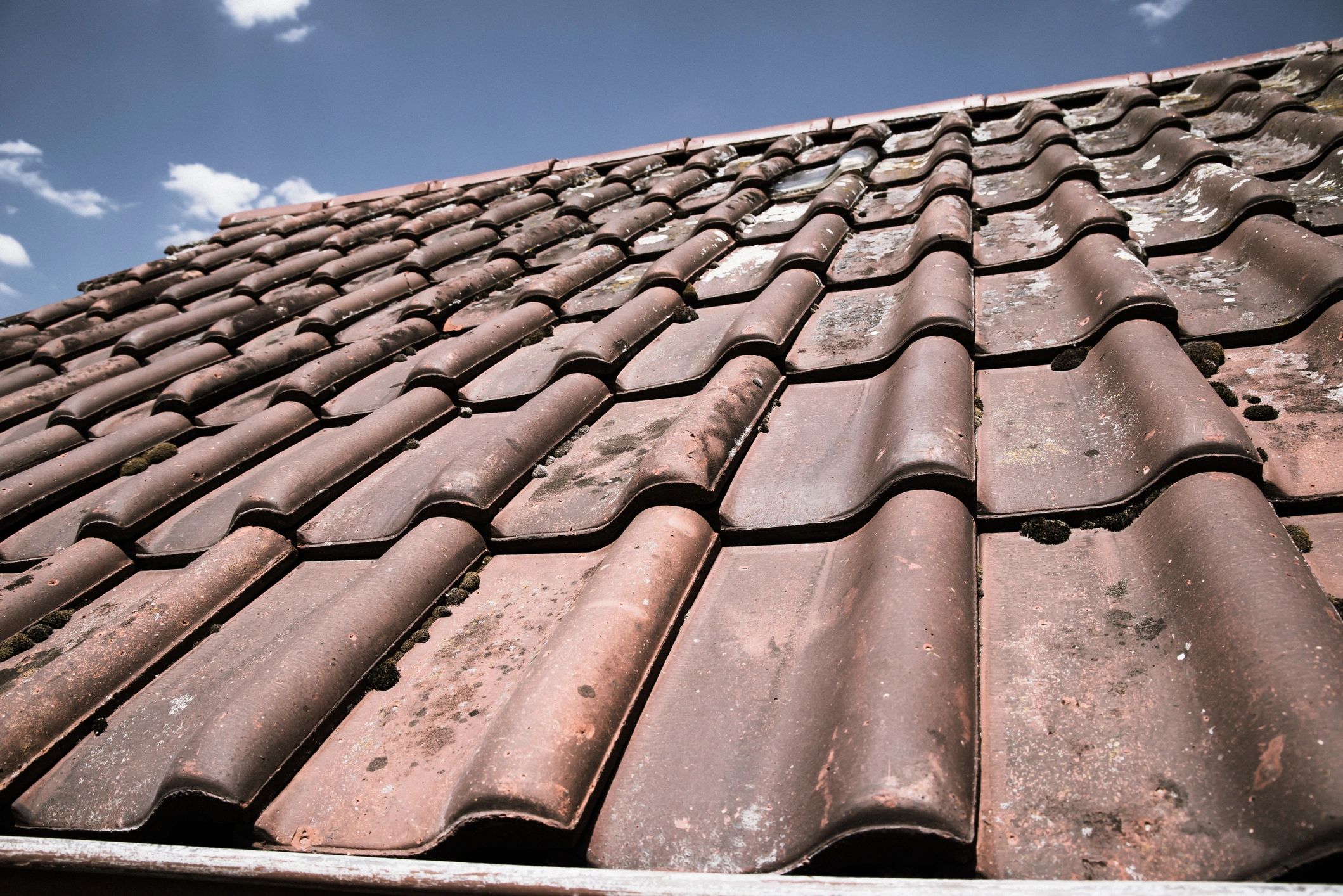 Détail de toiture en tuiles pour service de couverture à Saumur